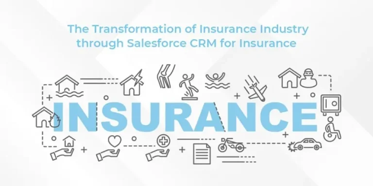transformation of insurance industry through salesforce crm Visual representation of the insurance industry's transformation via Salesforce CRM, highlighting innovation and efficiency in sales.