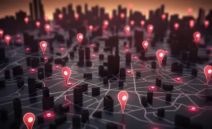 map city with many red dots i map city with many red dots i ServiceNow Vault