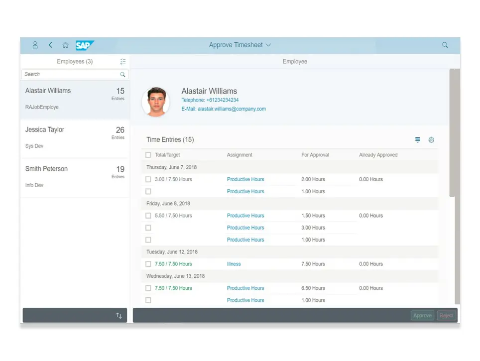 SAP Fiori Approve Timesheets App SAP HR Fiori Apps Support and Services