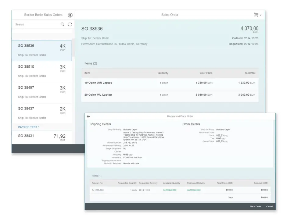 SAP Fiori Create Sales Orders App SAP CRM Fiori Apps Support and Services
