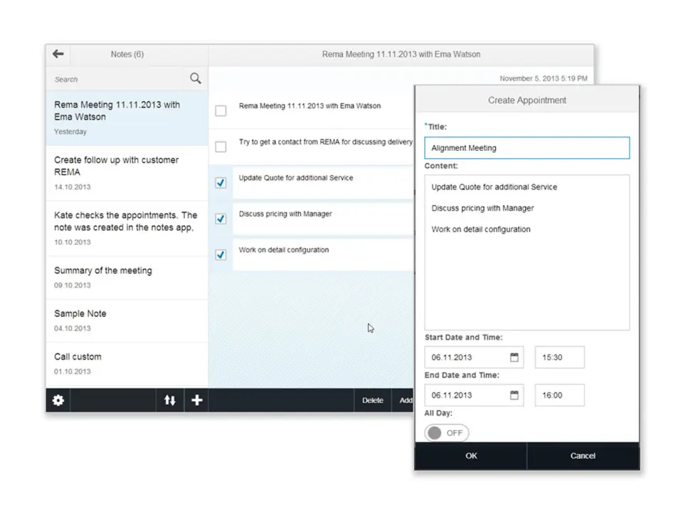 SAP Fiori My Notes App SAP CRM Fiori Apps Support and Services