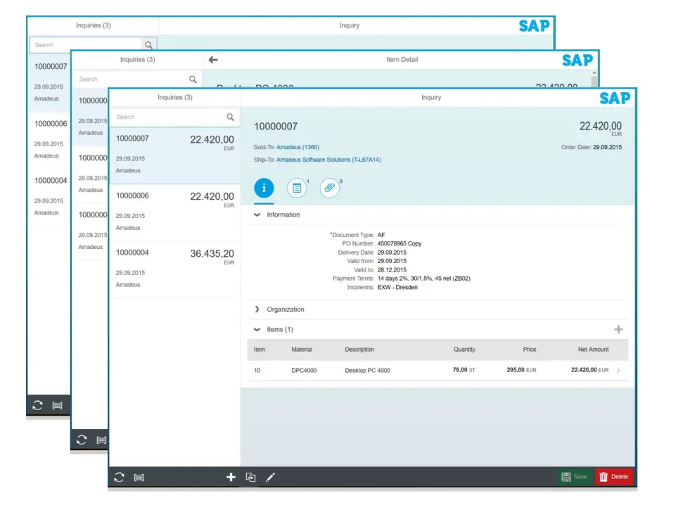 SAP Inquiry Fiori App sap sd fiori apps