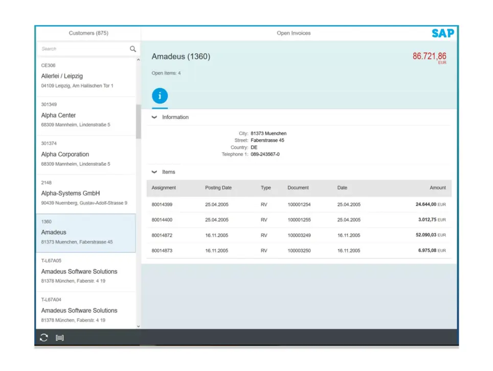 SAP Open Invoices Fiori App sap sd fiori apps